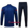 Atlético Madrid Training Huppari Suits 2021-22 Neljännes Zip Sininen - Miesten